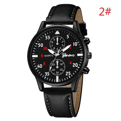 Men's Watch New Fashion Sports Time Leather Strap Military Watches Chronograph Quartz Clock Relogio Masculino