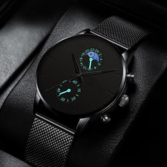 relogio masculino 2020 Fashion Watch Men Business Casual Watches Luxury Black Stainless Steel Mesh Belt Quartz Wristwatch