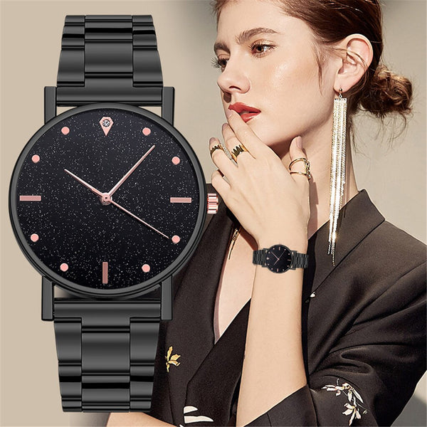 2020 Women's Watch Romantic Starry Sky Dial Ladies Quartz Wristwatch Business Alloy Watch Gift Clock Droshipping Reloj Mujer@50
