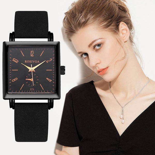Ladies Watch Luxury Brand Square Dial Fashion Women Watches Girl Gift Clock Dress Leather Quartz WristWatch Zegarek Damski 2020