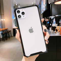 Transparent Candy Color Case For iPhone 11 Pro Max XR X XS Max 8 7 Plus 6 6S Plus Shockproof Frame Bumper Cover Soft TPU Cases