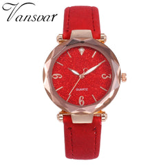 Luxury Women Watches Irregular Number Dial Ladies Starry Sky Analog Quartz Wristwatch Design Leather Clock Relogio Feminino@50