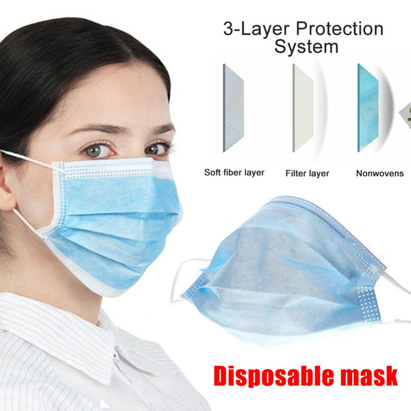 5PCS Disposable Protective Mask 3 Layers Dustproof Facial Protective Cover Masks anti PM2.5 Face Mouth Safety Masks