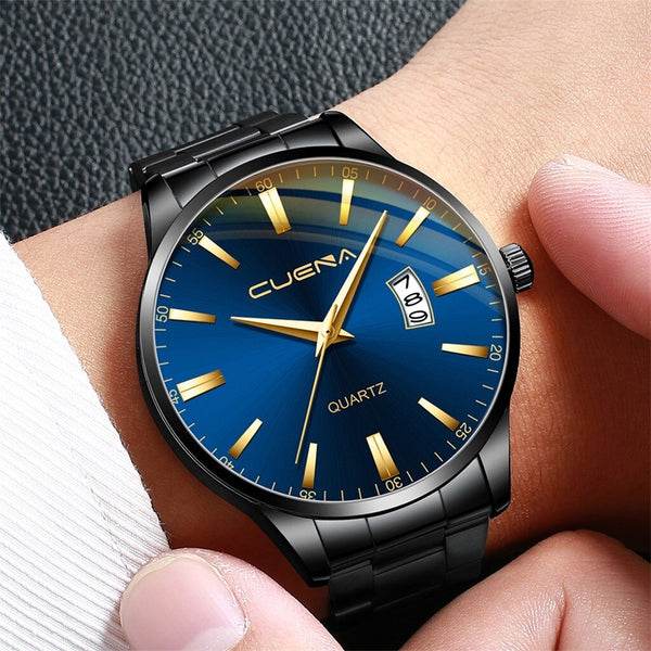 Business Men Watch Analog Quartz Sport Watch Mens Watches Alloy Case Synthetic Stainless Steel Top Brand Luxury Masculino Reloj