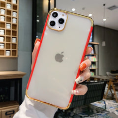 Electroplated Transparent Phone Case For iPhone 11 Pro Max XR XS Max X 7 8 Plus Ultra-thin Soft Silicone Matte Clear Back Cover