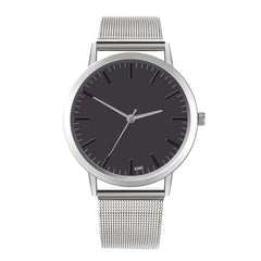 Business Style  Women Watches Black Scale Dial Ladies Quartz Wristwatch Fashion Mesh Belt Strap Casual Clock Zegarki Damskie@50