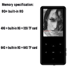 New Metal Original bluetooth MP4 Player 2.4inch built-in Speaker 16G 32G 64G HiFi portable walkman with e-book adio FM recording