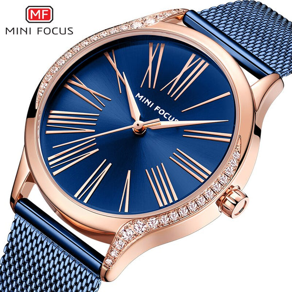 MINI FOCUS Women Watches Top Brand Luxury Quartz Gold Watch Women Fashion Stainless Steel Ladies Wrist Watches Relojes Mujer