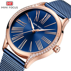 MINI FOCUS Women Watches Top Brand Luxury Quartz Gold Watch Women Fashion Stainless Steel Ladies Wrist Watches Relojes Mujer