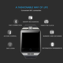 Q18 Bluetooth Smart Watch Smartwatch Call Relogio 2G GSM SIM TF Card Camera for iOS Android Phone Pedometer Watches