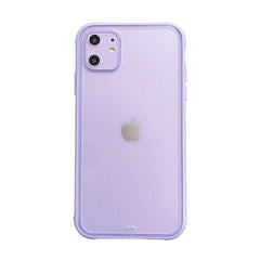 Matte Transparent Phone Case For iPhone 11Pro Max XR X XS Max 8 7 6 6SPlus Silicone Frame Anti shock Acrylic Clear Hard PC Cover