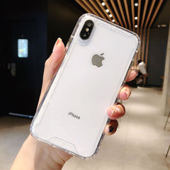 Shockproof Bumper Transparent Silicone Phone Case For iPhone X XS XR XS Max 8 7 6 6S Plus Clear protection Back Cover