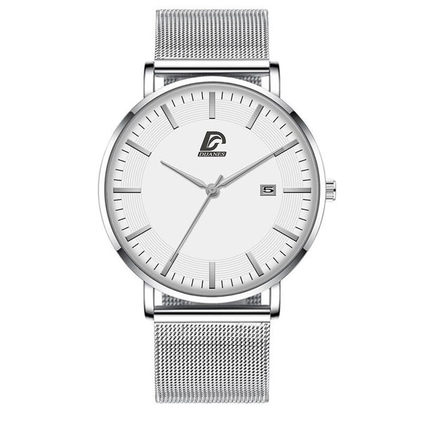 Reloj Hombre 2020 Luxury Mens Fashion Business Minimalist Watches Ultra Thin Stainless Steel Mesh Belt Analog Quartz Wrist Watch