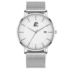 Reloj Hombre 2020 Luxury Mens Fashion Business Minimalist Watches Ultra Thin Stainless Steel Mesh Belt Analog Quartz Wrist Watch