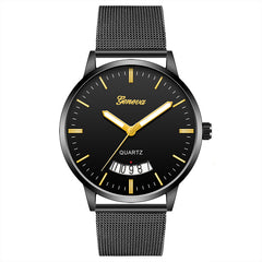 Fashion Men's Watch Calendar Male Clock Simple Quartz Mesh Belt Relogio Masculino Watches for Men 2019 Wrist watch