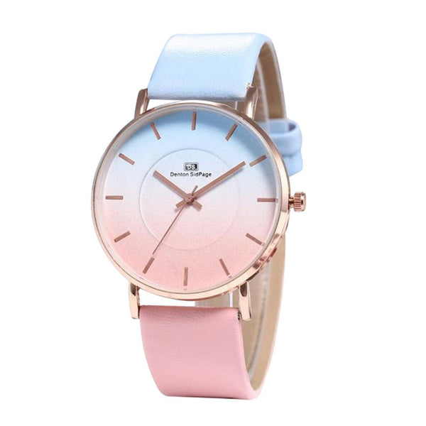 Luxury Quartz Watch Women Multicolor Dial Ladies Fashion Wristwatches Student Leather Clock Dress Relogio Feminino Masculino@50