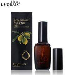 LUODAIS 100% Pure Moroccan Argan Oil 50ml Macadamia Nut Oil Hair Care Scalp Treatment for Dry and Damaged Hair