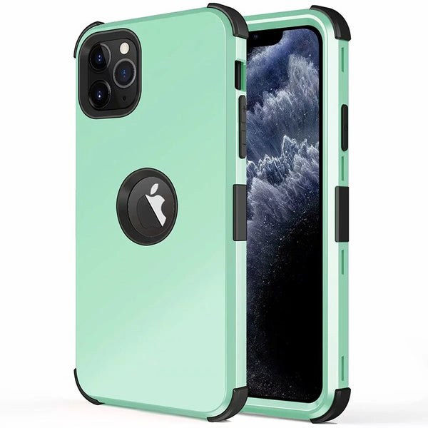 Shockproof Phone Case For iPhone 11Pro Max XR X XS Max 7 8 6 6sPlus 3 in 1 Hybrid Full Body Protect Anti-Knock Armor Phone Shell