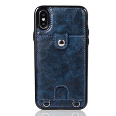 Leather Wallet Phone Case For iphone X XR XS Max 6 6s 7 8 Plus Coin Purse Card Holder Protection Phone Bag Cases With lanyard