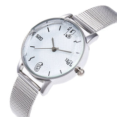 Woman's Watch Fashion Quartz Wristwatches Sport Mesh Belt Band Casual Ladies Watches Couple Love Sign Reloj Mujer Dress Gift New