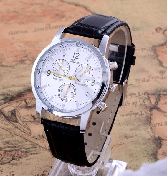 New Hot Retro Relojes Masculino Quartz Casual Watch Fashion Men's Watch Leather Simulation High Quality Erkek Kol Saati