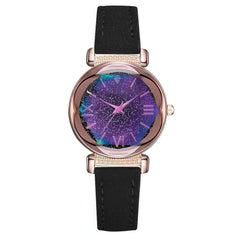 Best Selling Women Watches Fashion Leather Strap  Dial Ladies Quartz Wristwatch  Romantic Starry Sky Clock Gift Zegarki Damskie@