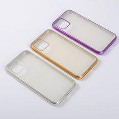 Matte Silicone Clear Phone Case For iPhone 11Pro Max XR X XS Max 7 8 Plus Electroplated Bumper Shockproof Protective Back Cover