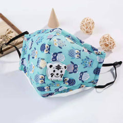 Cute PM2.5 Washable Mouth Mask With Valve Kids Children Anti Haze Dust Mask Nose Filter Face Muffle Bacteria Flu Respirator