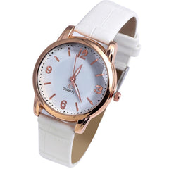 Best Selling Women Watches Roman Numerals Dial Ladies Quartz Wristwatch Solid Color Leather Strap Fashion Clock Gift Kol Saati50