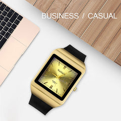 Hot Sale WoMaGe Brand Gold Case Men's Watch Casual Fashion Unisex Watches Clock Kol Saati Silicone Wristwatch Masculino Relojes
