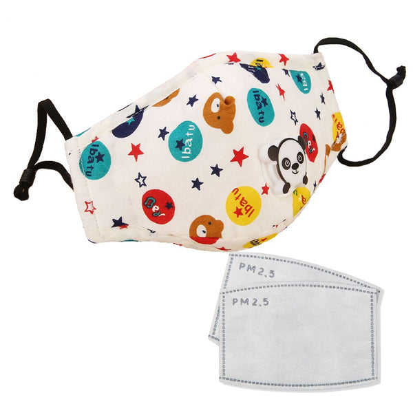 Lovely PM2.5 Washable Mouth Mask With Valve Kids Children Anti Haze Dust Mask Nose Filter Face Muffle Bacteria Flu Respirator