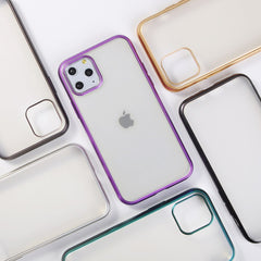 Matte Silicone Clear Phone Case For iPhone 11Pro Max XR X XS Max 7 8 Plus Electroplated Bumper Shockproof Protective Back Cover