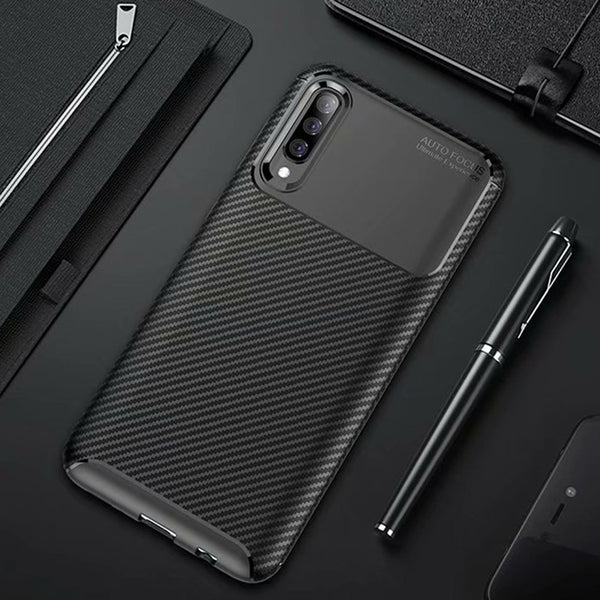 Phone Case For Samsung A50 Carbon Fiber Bumper Soft TPU Silicon Cases For Samsung Galaxy A70 A20 Galaxy S10 Lite Back Cover