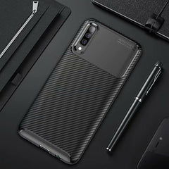 Phone Case For Samsung A50 Carbon Fiber Bumper Soft TPU Silicon Cases For Samsung Galaxy A70 A20 Galaxy S10 Lite Back Cover