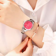 Best Selling Women Watches Glass Gemstone Dial Ladies Quartz Wristwatch Design Rhinestone Alloy Strap Clock Gift Montre Femme@50