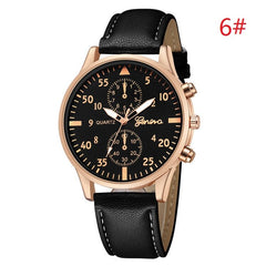 Men's Watch New Fashion Sports Time Leather Strap Military Watches Chronograph Quartz Clock Relogio Masculino