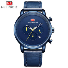 MINI FOCUS Watches Mens 2019 Fashion Quartz Sport Watches For Men Multi-function Slim Men's Watch Leather Watch Men Wristwatch