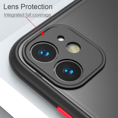 Phone Case For iPhone 11 Pro Max X XR XS Max 7 8 Plus Luxury Contrast Color Frame Matte Hard PC Protective For iPhone 11 Case
