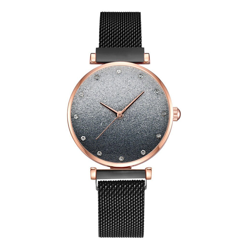 Lady Watch Luxury Fashion Romantic Starry Sky Quartz Wristwatch Rhinestone Magnetic Watch Souvenir Birthday Gifts Casual Clock@5