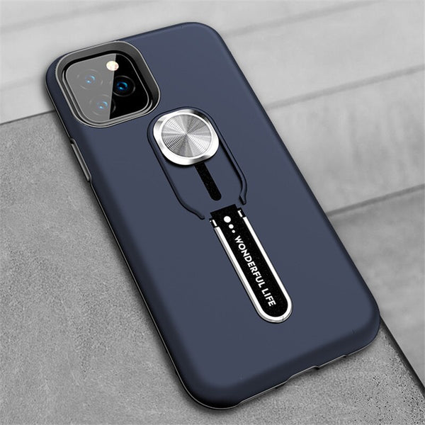 Fashion Holder Case For iphone 11 X XR XS Max Full Cover For iphone 6 6s 7 8Plus Magnetic Car Bracket Case For iPhone 11 Pro Max