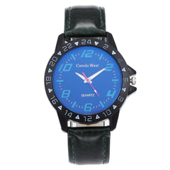 Fashion Women Watches Design Leather Strap Ladies Analog Quartz Wristwatch Blue Glass Gemstone Dial Clock Zegarki Damskie@50