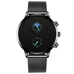 relogio masculino 2020 Fashion Watch Men Business Casual Watches Luxury Black Stainless Steel Mesh Belt Quartz Wristwatch