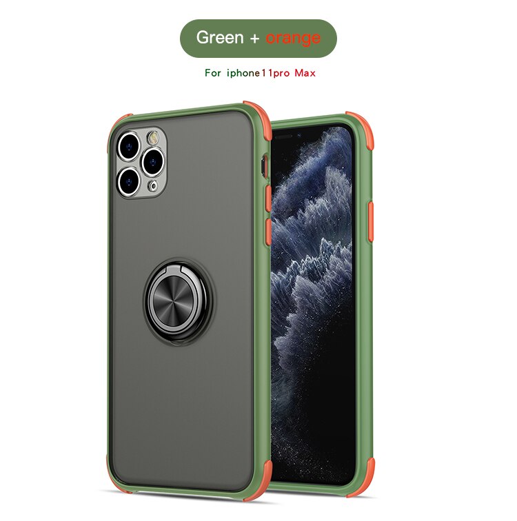 Magnetic Car Holder Phone Case For iPhone 11 Pro Max XR X XS Max 8 7 6 6S Plus Matte Transparent phone Back Cover For iPhone 11