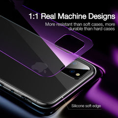 TIKITAKA Gradient Transparent  Phone Case For iPhone XR 11 Pro Max XR XS Max X 8 7 6 6S Plus Anti-Scratch Tempered Glass Cover