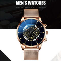 Reloj Hombre 2020 Luxury Men's Fashion Business Calendar Watches Men casual Stainless Steel Mesh Belt Analog Quartz Watch