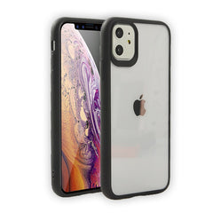 Transparent 2 in 1 Bumper Shockproof Phone Case For iPhone 11 Pro XR XS Max X 7 8 Plus Clear Acrylic Back Cover For iPhone 7 8