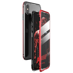 360 Magnetic Metal Phone Case For iphone 7 8 6 Plus Double Side Glass For iphone X XR XS MAX 6 6S plus 9H tempered glass Cover