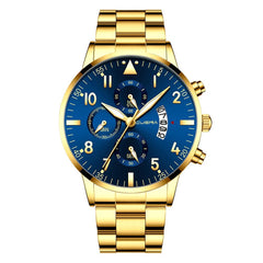 NEW Men's Watch Simple Busine Design Alloy Band Analog Quartz Wristwatch Rose Gold Men Watches Male Clock Hot Relogio Masculino