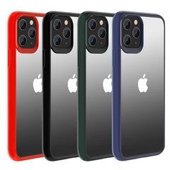 Transparent 2 in 1 Bumper Shockproof Phone Case For iPhone 11 Pro XR XS Max X 7 8 Plus Clear Acrylic Back Cover For iPhone 7 8