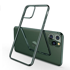 Midnight Green Plating Case for iPhone 11 Pro Max Luxury Soft Silicone Transparent Phone Case for iPhone 11 X XR XS Max 8 7 6 6s